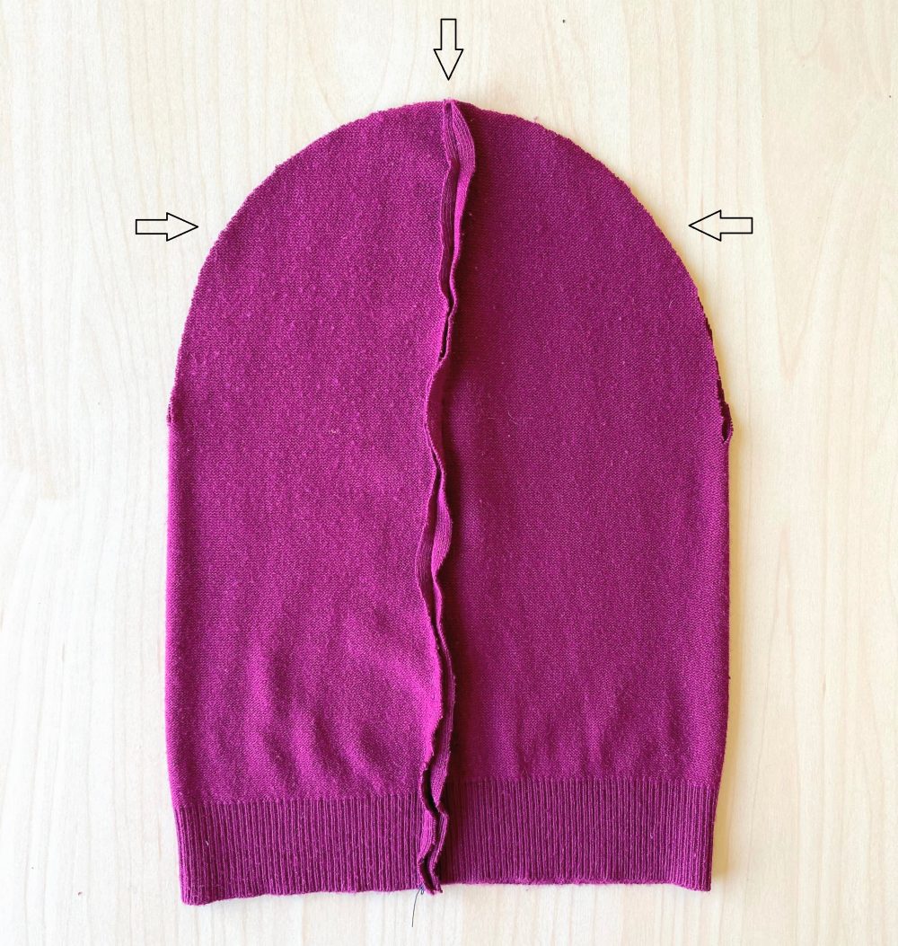 How to sew a beanie hat from old sweater – Kremi